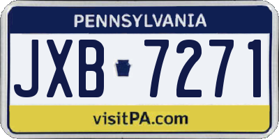 PA license plate JXB7271
