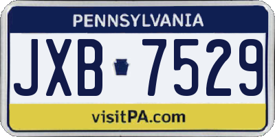 PA license plate JXB7529