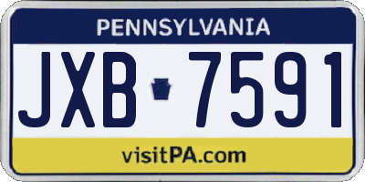 PA license plate JXB7591