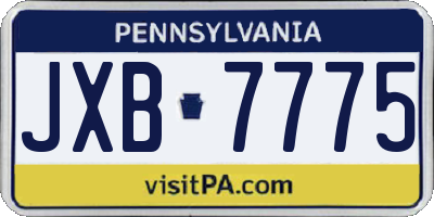 PA license plate JXB7775
