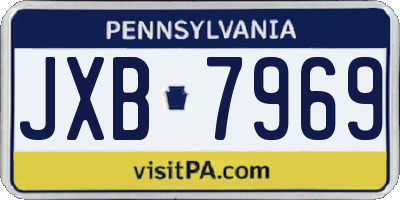 PA license plate JXB7969