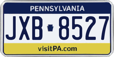 PA license plate JXB8527