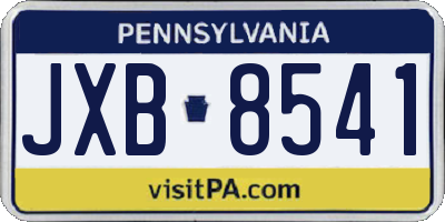PA license plate JXB8541