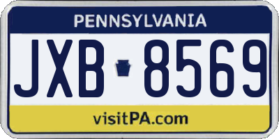 PA license plate JXB8569