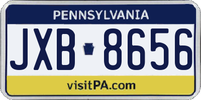 PA license plate JXB8656