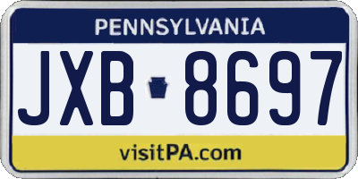 PA license plate JXB8697