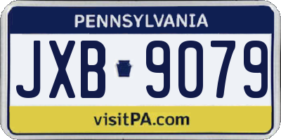PA license plate JXB9079