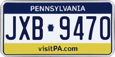 PA license plate JXB9470