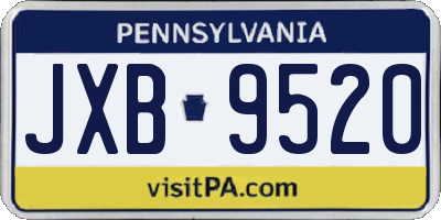 PA license plate JXB9520