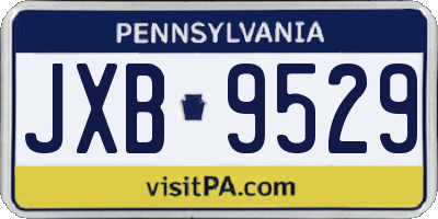 PA license plate JXB9529