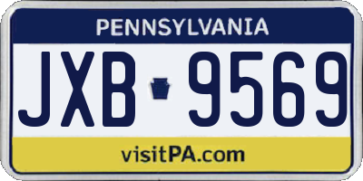 PA license plate JXB9569