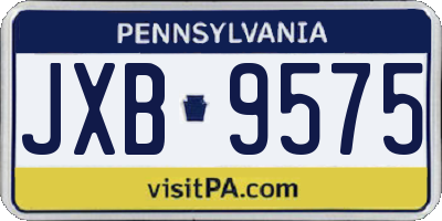PA license plate JXB9575