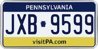 PA license plate JXB9599