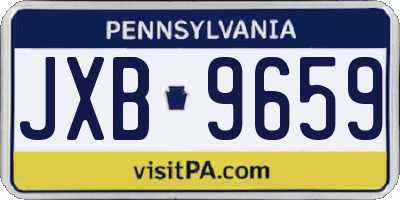 PA license plate JXB9659