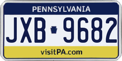 PA license plate JXB9682
