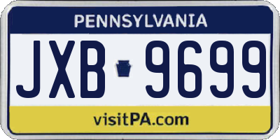 PA license plate JXB9699