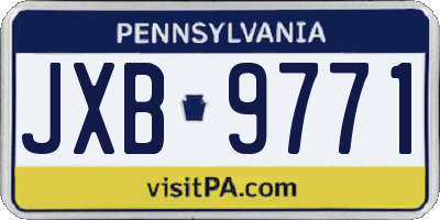 PA license plate JXB9771