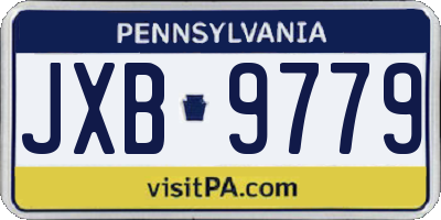 PA license plate JXB9779