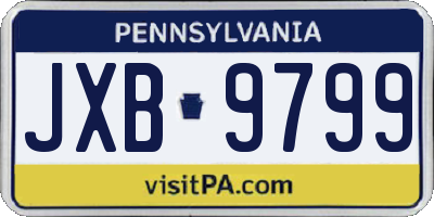 PA license plate JXB9799