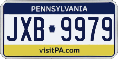 PA license plate JXB9979