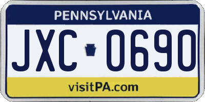 PA license plate JXC0690