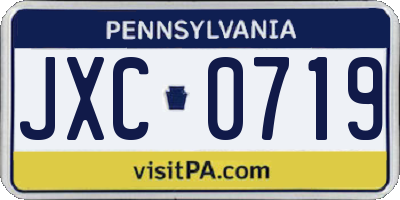 PA license plate JXC0719