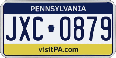 PA license plate JXC0879
