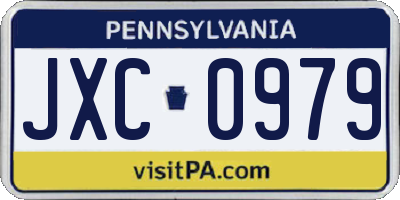 PA license plate JXC0979