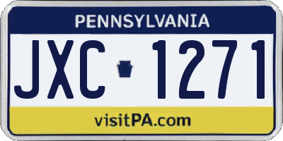 PA license plate JXC1271