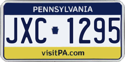 PA license plate JXC1295