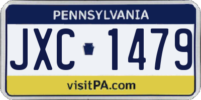 PA license plate JXC1479