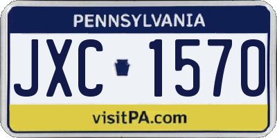 PA license plate JXC1570