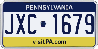 PA license plate JXC1679