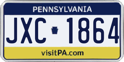 PA license plate JXC1864