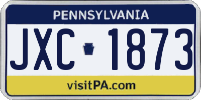 PA license plate JXC1873