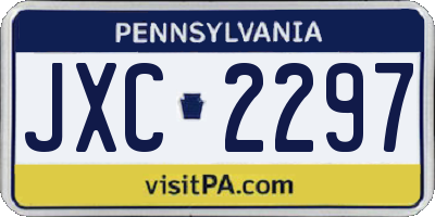 PA license plate JXC2297