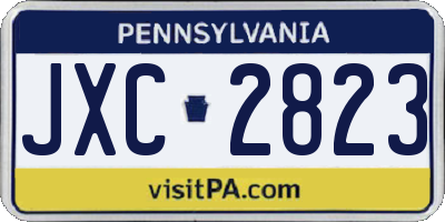 PA license plate JXC2823