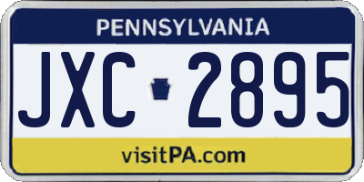 PA license plate JXC2895