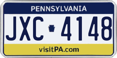 PA license plate JXC4148