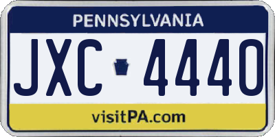 PA license plate JXC4440