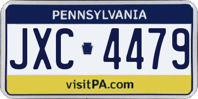 PA license plate JXC4479