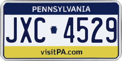 PA license plate JXC4529