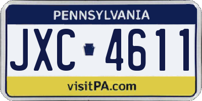 PA license plate JXC4611