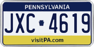 PA license plate JXC4619
