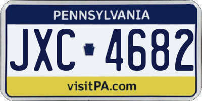 PA license plate JXC4682