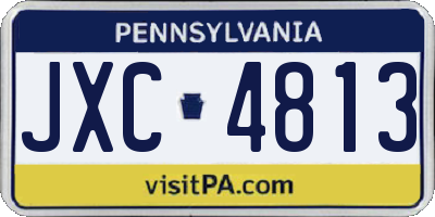 PA license plate JXC4813