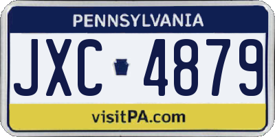 PA license plate JXC4879