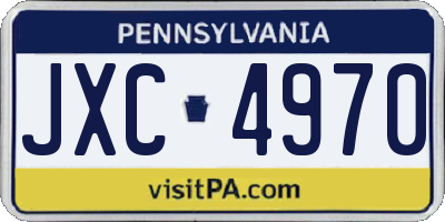 PA license plate JXC4970