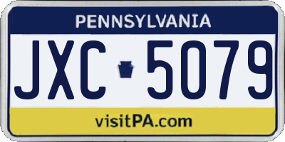 PA license plate JXC5079