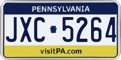 PA license plate JXC5264